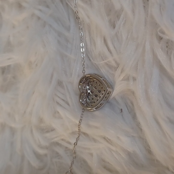 Radiance by Absolute Sterling Silver Heart Necklace and Earrings NEW - Picture 5 of 13